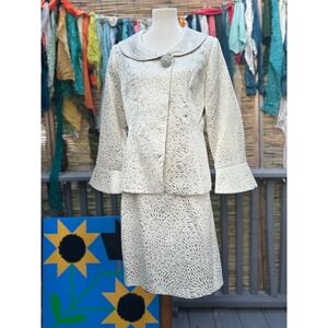 Kali Suit by Midnight Velvet Metallic Gold Mother of Bride Church Size 14 Plus
